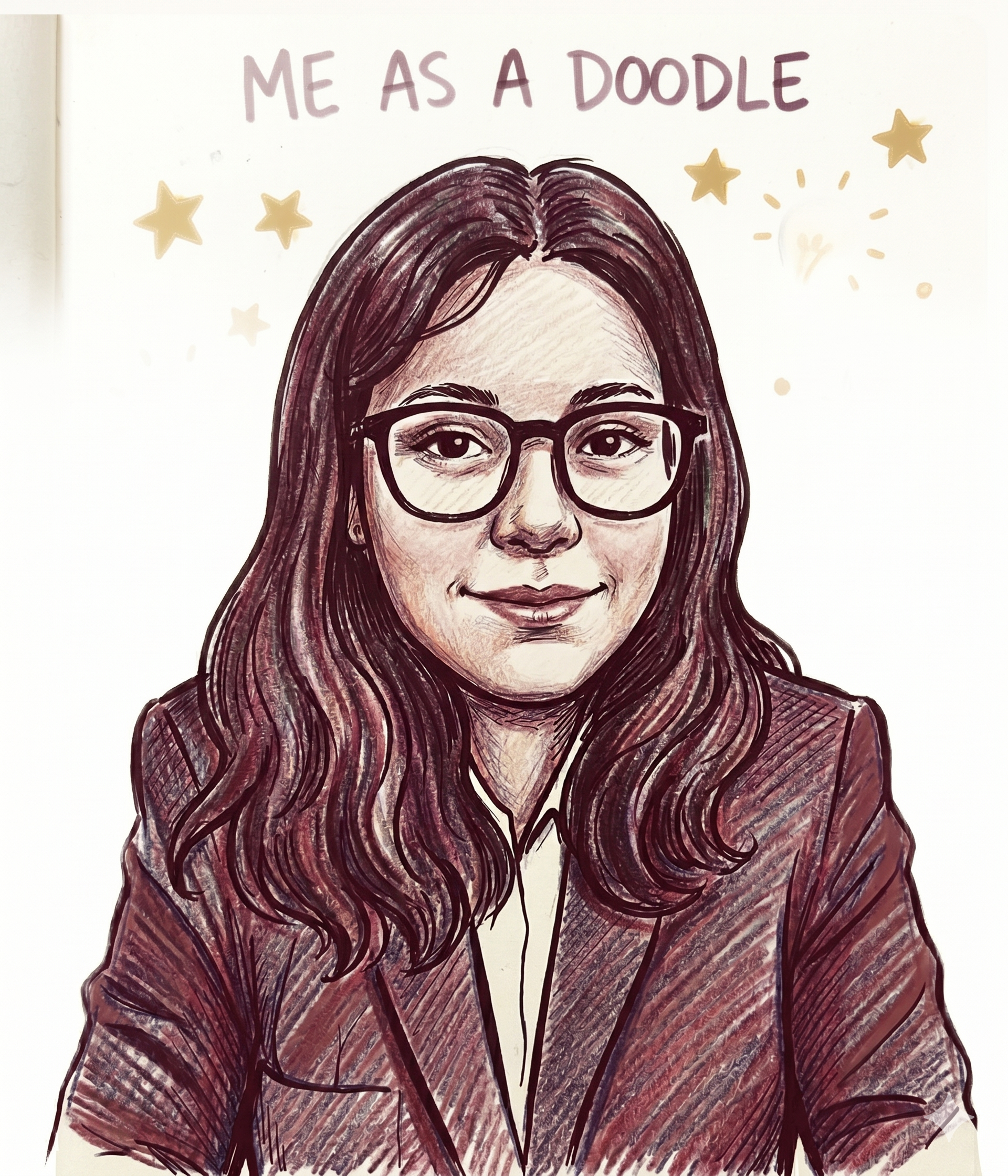 Hand-drawn portrait of Vidhi